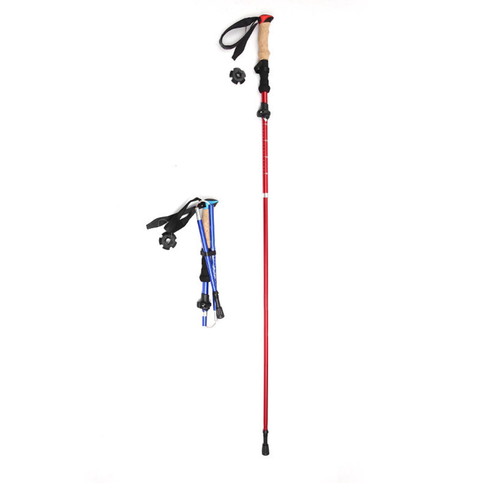 Telescopic Ultralight Trekking Pole Anti Shock Hiking Stick Folding Walking Cane