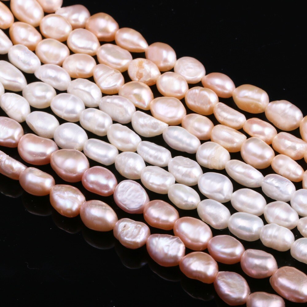 Natural Pearls Freshwater Cultured loose Beads for Jewelry Making DIY Bracelet Necklace Earrings Strand 13 Inches Size 6-7mm