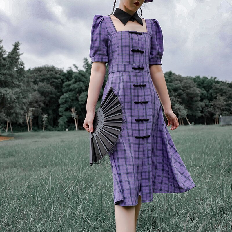 Chinese Dress chinese national cheongsam satin vintage costume halter dress socialite women dresses qipao: color2 / M