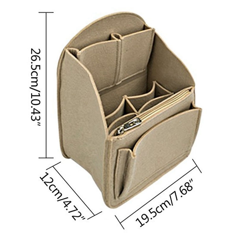 Mochila de fieltro insertar organizador bolsa de almacenamiento bolsa Universal en bolsa hombres mujeres bolsos de hombro bolso de mano organizadores