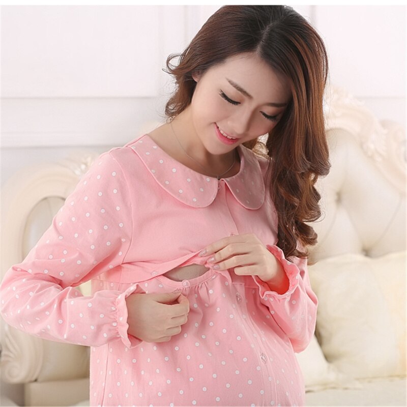 Zwangerschap Kleding Moederschap Dragen Winter Camisa De Dormir Moeder Herfst Breasfeeding Verpleging Pyjama Vrouwen Kleding