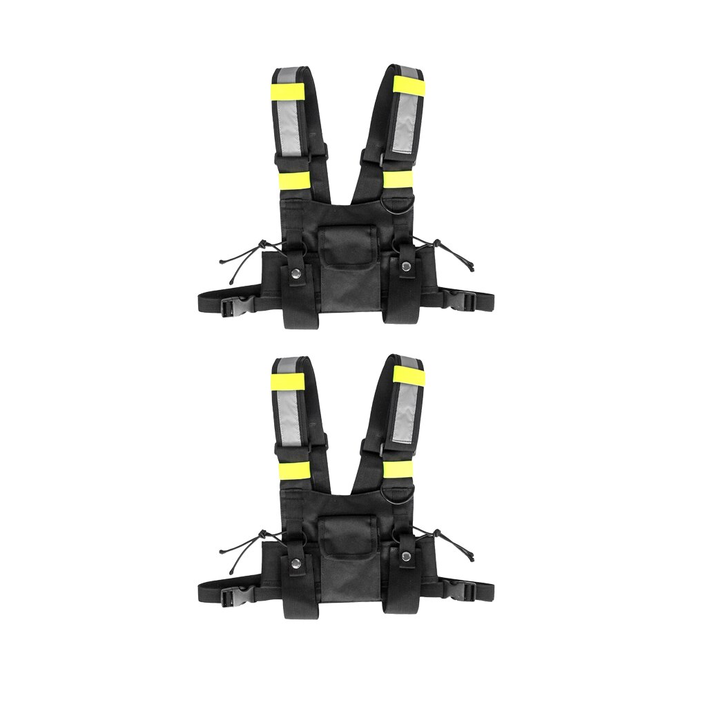 2 xuniversal radio brystveske sele bag hylster Vest rigg, håndfri