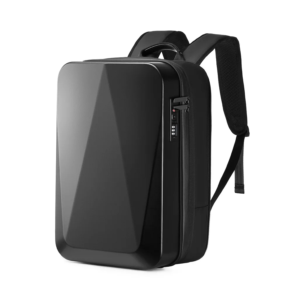 15,6-Zoll-Laptop-Rucksack mit Hartschale für Herren, wasserdicht, Diebstahlschutz, erweiterbar, TSA-Schloss, Spielen-Pack, luxuriöser Geschäft-Rucksack, USB-Aufladung: Gold