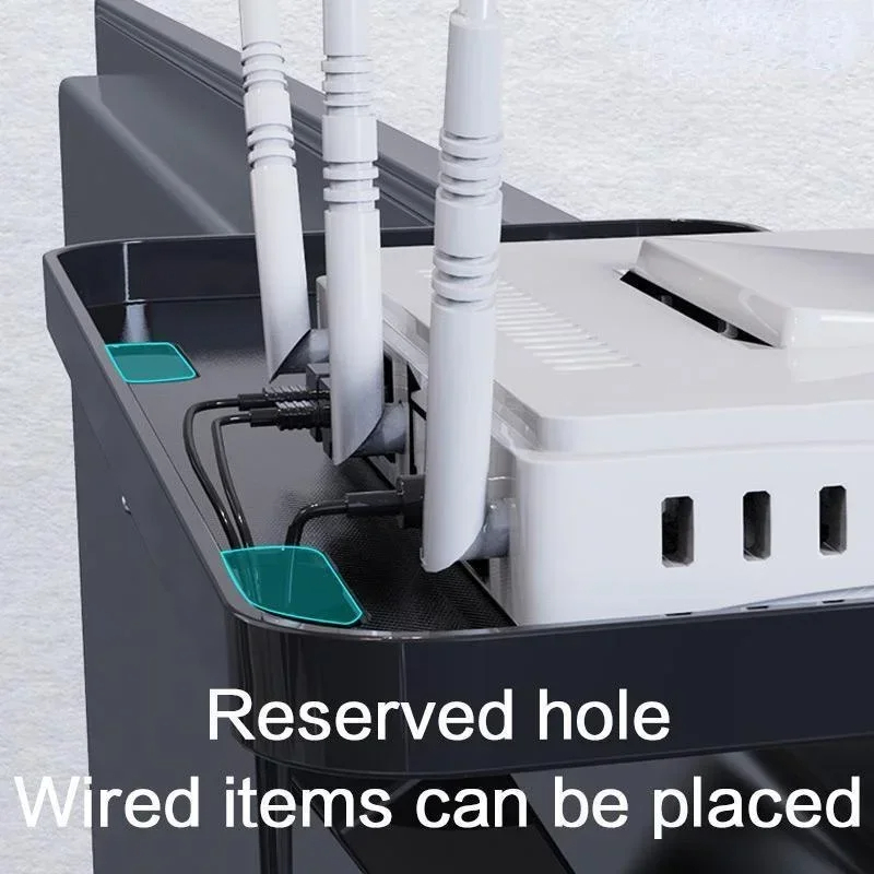 Verstelbare opvouwbare desktopstandaard voor tv-scherm Computermonitor Router Set-Top Box Speler Kantoor Thuis Opbergplank Organizer