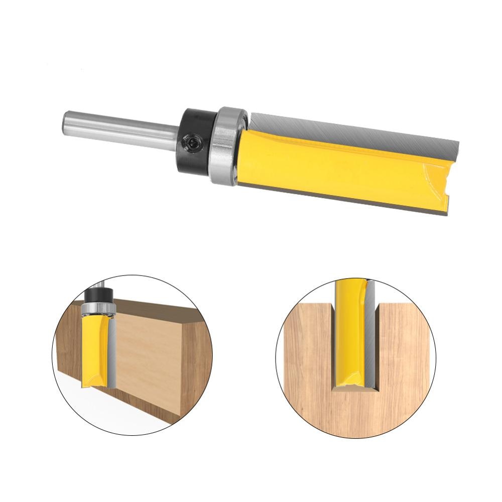 Allonger la fraise à bois de modèle de peu de routeur de garniture affleurante droite tige de 6mm