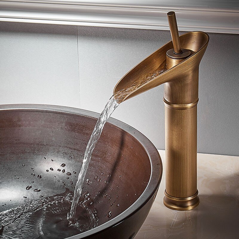 HomeLava Kraan Antiek Messing Wastafelkraan Badkamer Mengkraan Twee