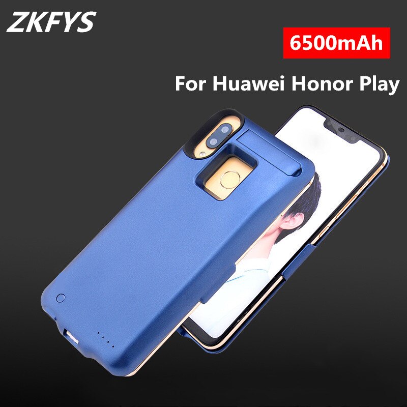 6500mah de alta qualidade ultra fino carregador rápido caso bateria para huawei honor play power bank voltar braçadeira bateria de carregamento capa