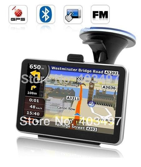 5 inch GPS Navigator zonder Bluetooth & AV IN interne 4GB DDR 128M preload Navitel of volledige Europa kaart