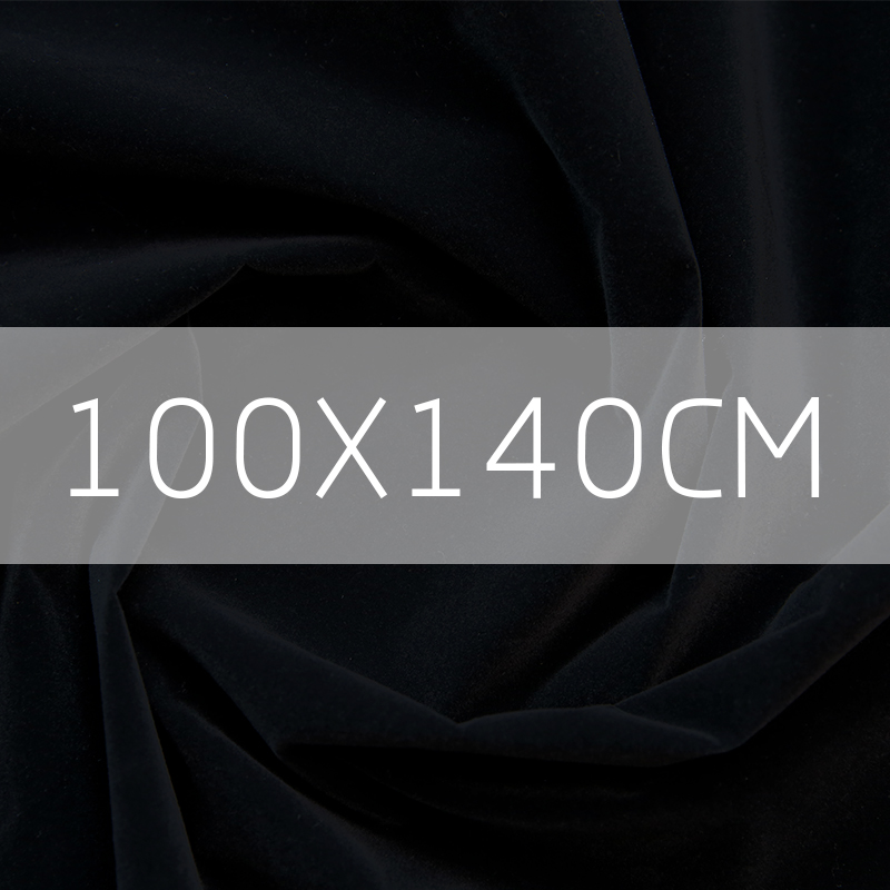 Sort lysabsorberende klud ikke-reflekterende fotografering baggrund klud sort fløjl skyde rekvisitter foto baggrund klud: 100 x 140cm