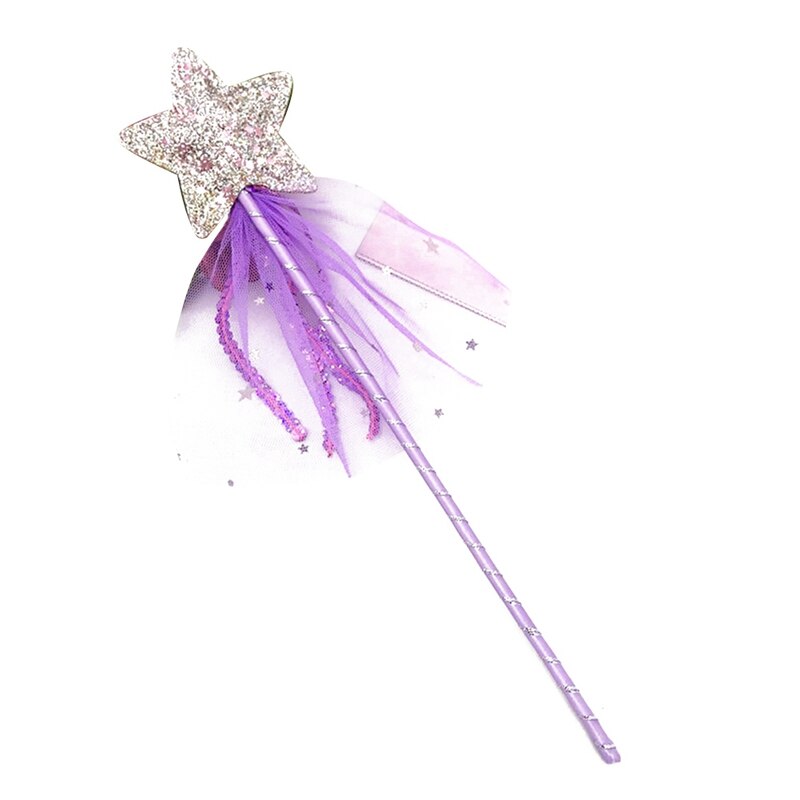 Cute Fairy Wand Dreamlike Five Pointed Star Fairy Wand Kids Magic Stick Girl Birthday Party Halloween Princess Cosplay Prop