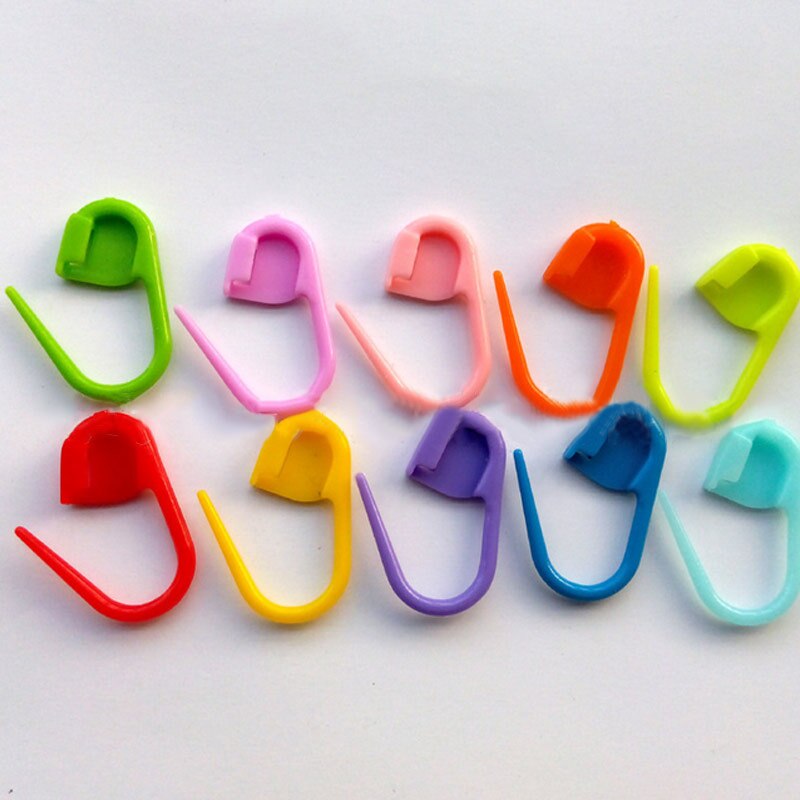 Simple Knitting Crochet Plastic Locking Stitch Colorful Needle Clip Sweater Knit Tool Mark Clasp DIY Crafts Sewing Supplies