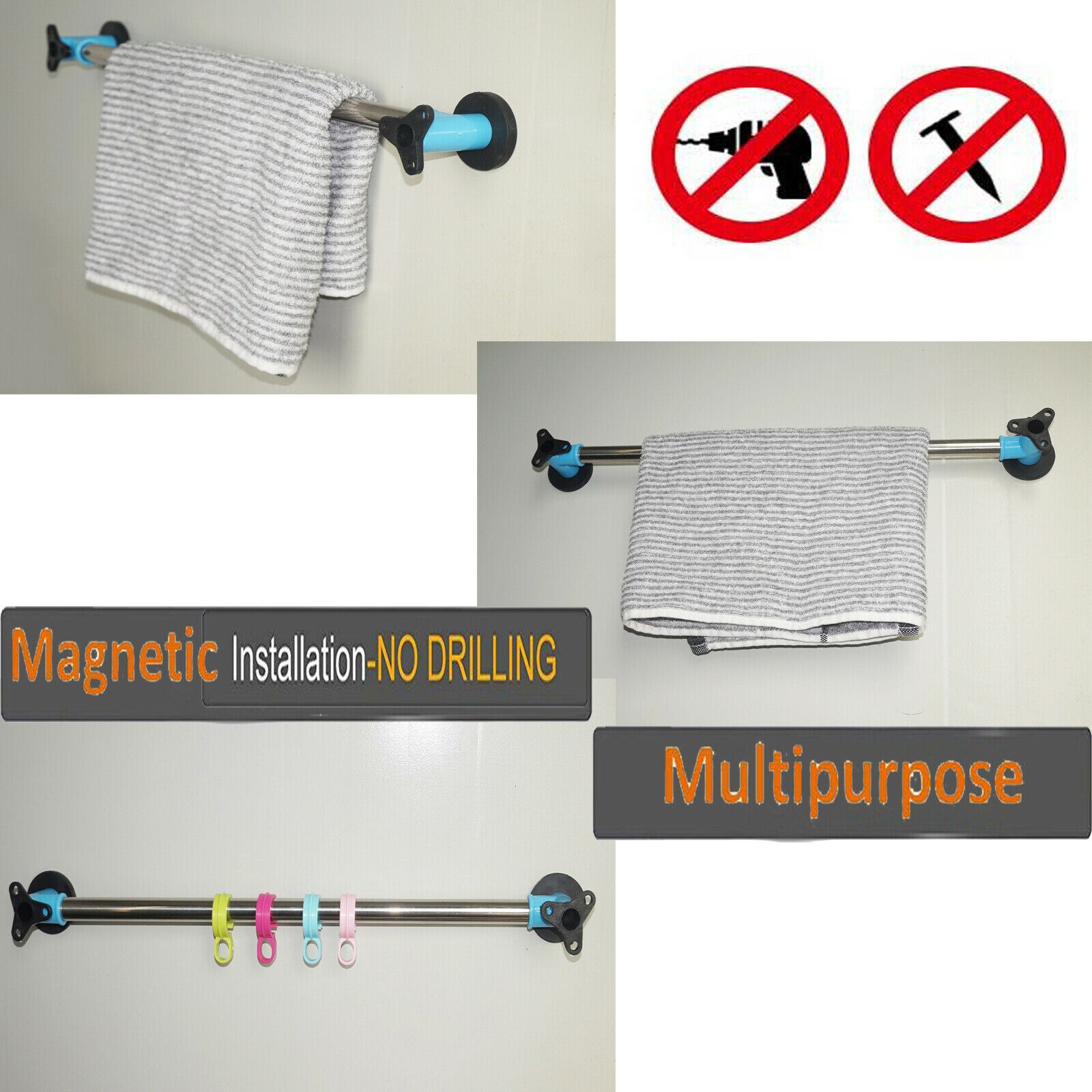 Magnetische Handdoek Bar Handdoek Houder Handdoekenrek Handdoek Haak Hangerfor Koelkast