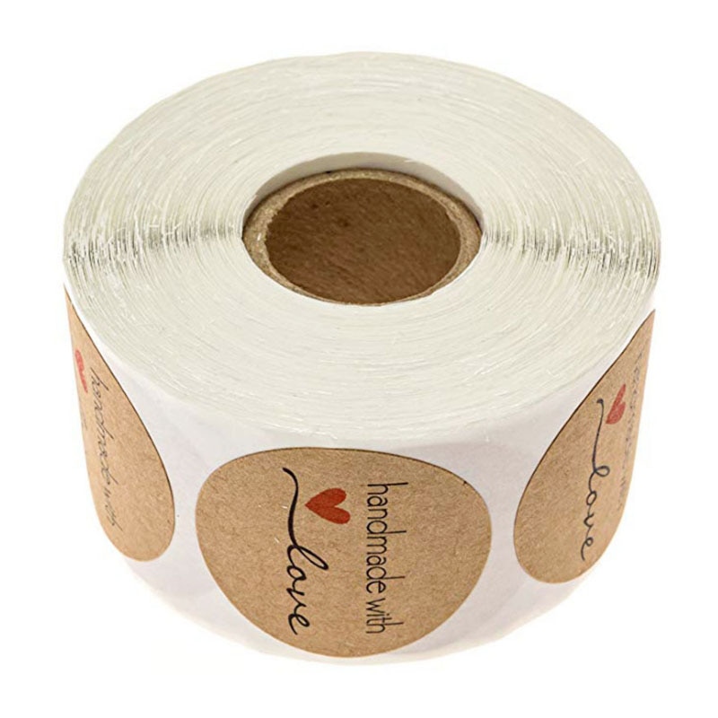 Punten 500 stuks Cartoon Handgemaakt met Liefde Ronde Baksticker Zelfklevend Label Decor kopen vanaf een prijs van 3.09
