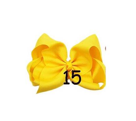 30pcs/Multi-colored 8" Hand-made Grosgrain Ribbon Hair Bow Alligator Clips Hair Accessories for Little Girls: color 6