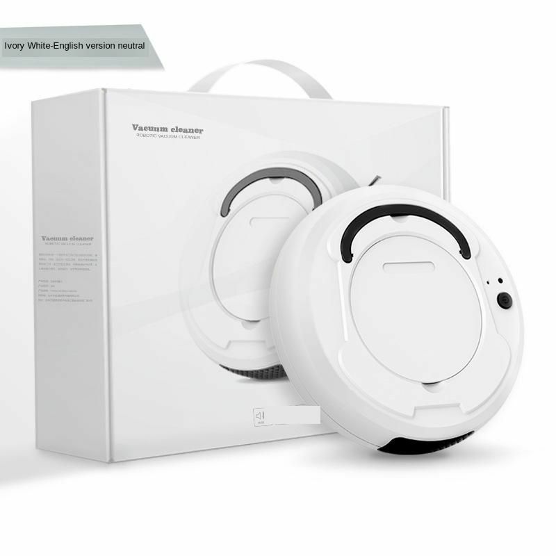 Robot Vacuum Cleaner Sweep&Wet Mop Simultaneously For Hard Floors&Carpet Run 90mins Before Automatically Charge: white English vision