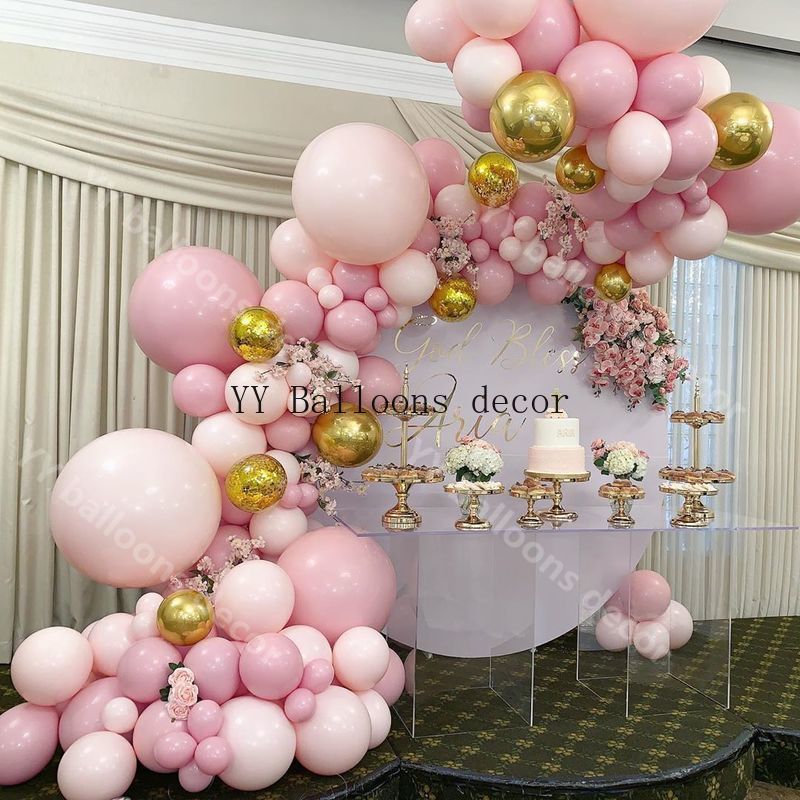 169 stücke Ballon Girlande Bogen Bausatz DIY Baby Rosa Pfirsich 4D Gold Ballons für Geburtstag Baby Dusche Hochzeiten Party Dekoration