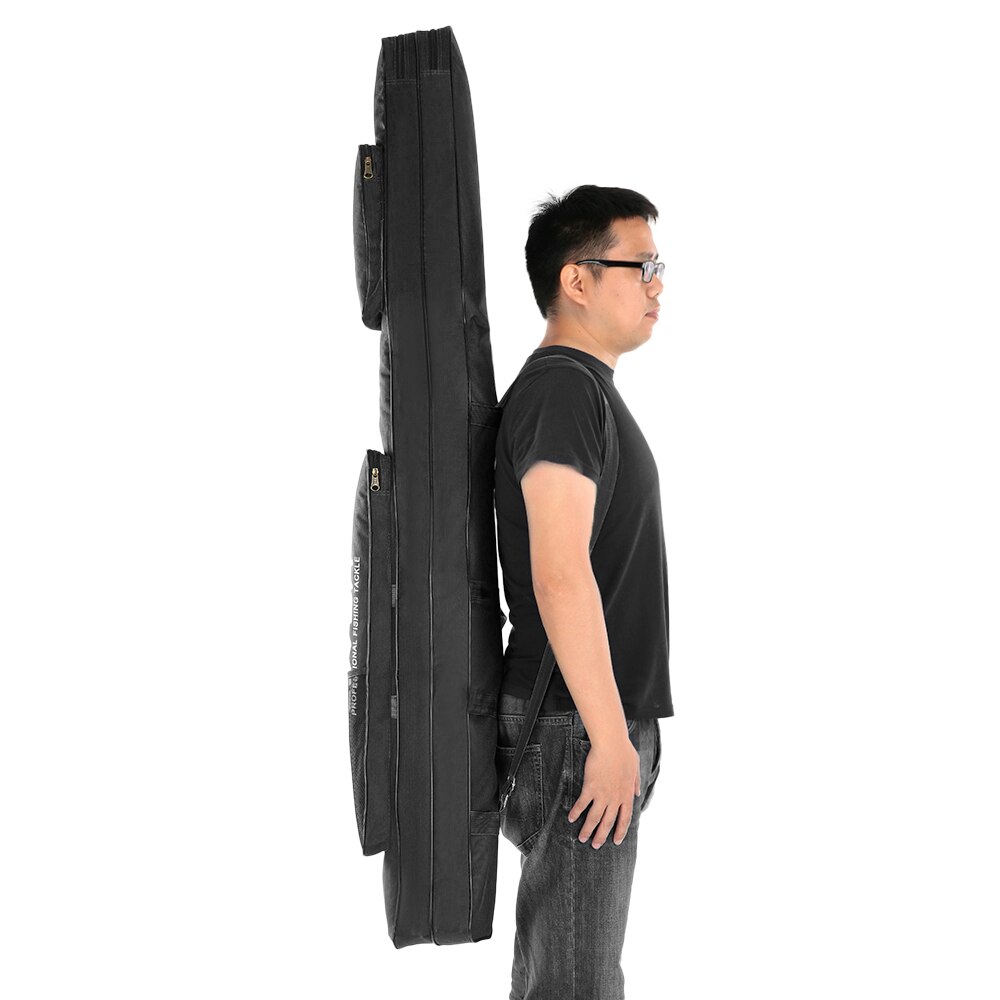 Lixada Fishing Bag Portable Folding Fishing Rod Reel Bag Fishing Pole Gear Tackle Tool Carry Case Carrier Travel Bag Storage Bag