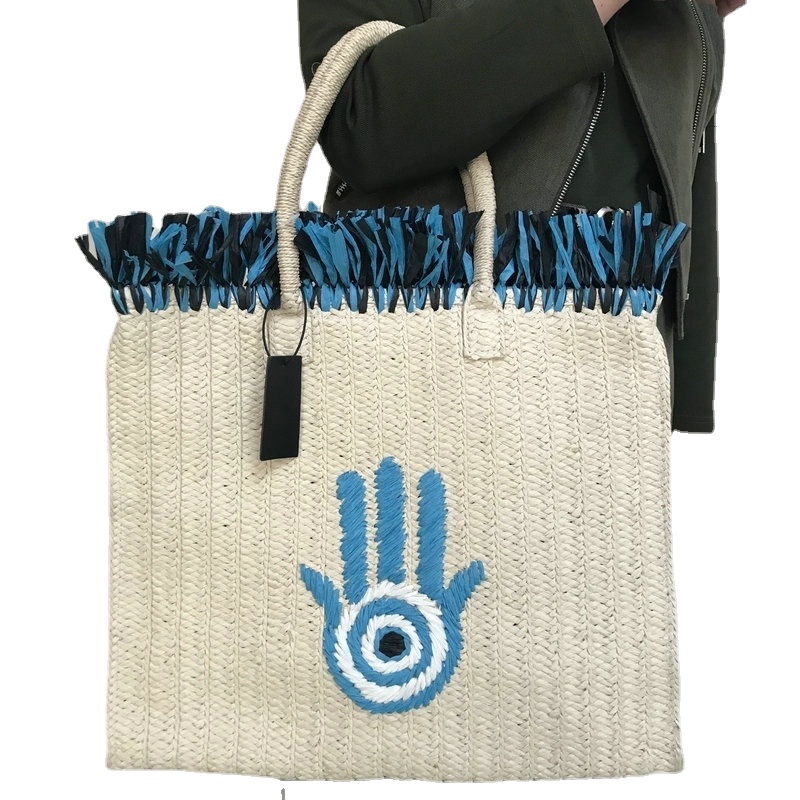 Square Hand Embroidered Travel Vacation Woven Beach Bag Girls Shoulder Bags handemade handbags Birthday for Friends