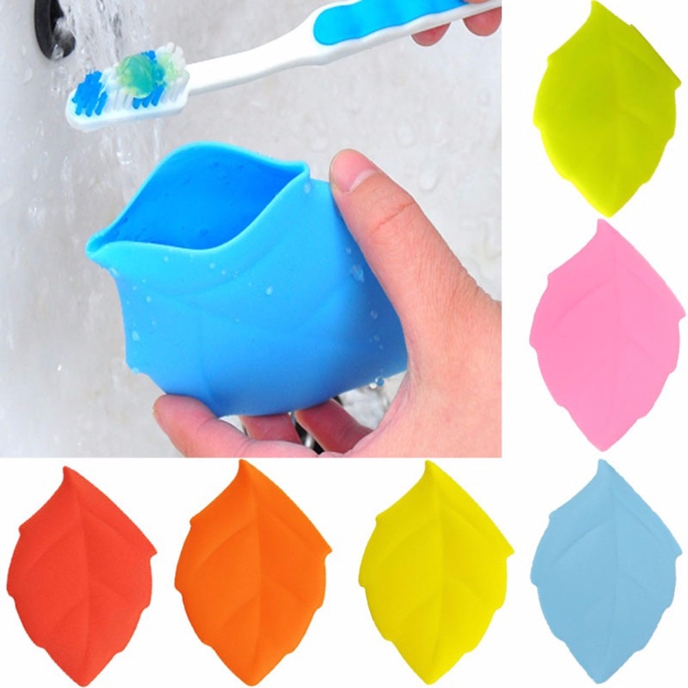 2 Stks/set Draagbare Reizen Outdoor Blad Vormige Water Flessen Bekerhouder Drinken Bag Silicone Drinken Borstelen Wassen Tool
