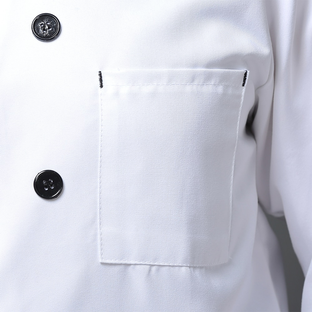breathable unisex casual chef jacket double breasted kitchen catering restaurant service work uniform