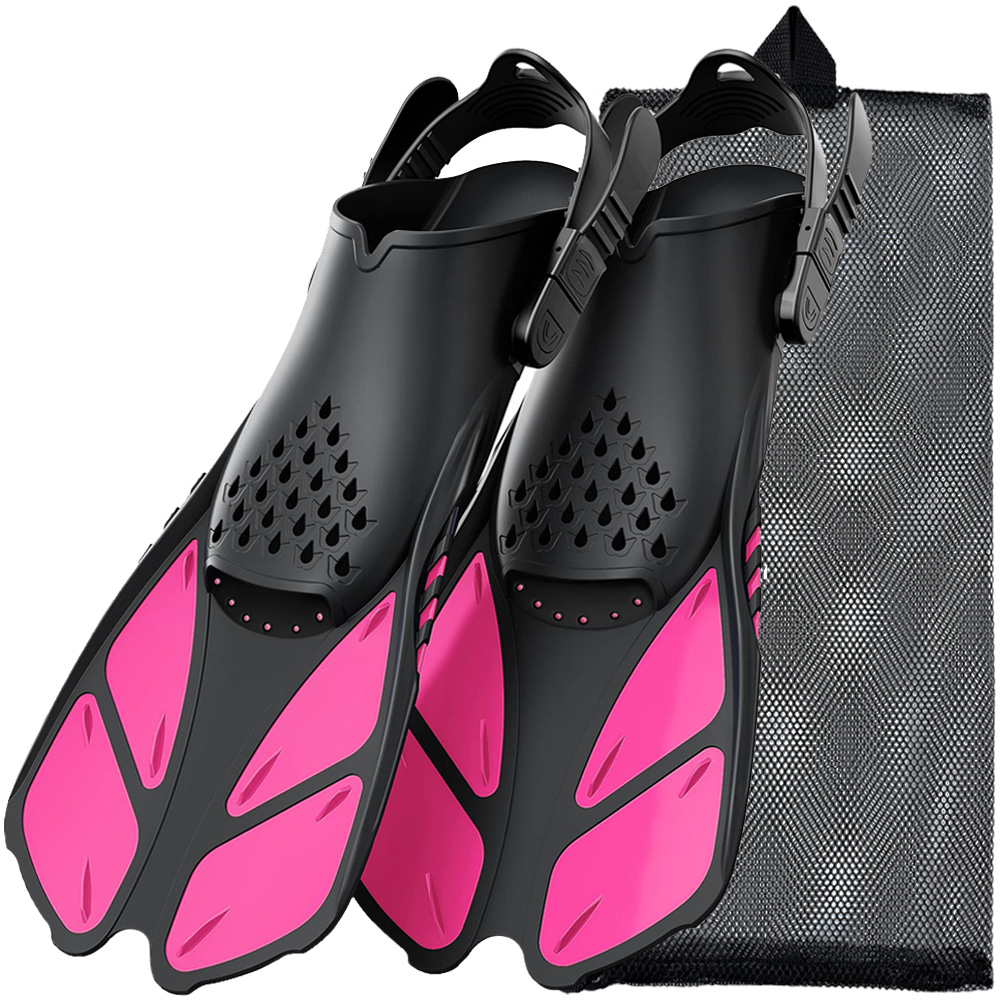 Snorkelvinnen Verstelbare gespen Zwemvliezen Korte siliconen duikschoenen Open hak Reisformaat Volwassen heren Dames: L/xl / Light Grey
