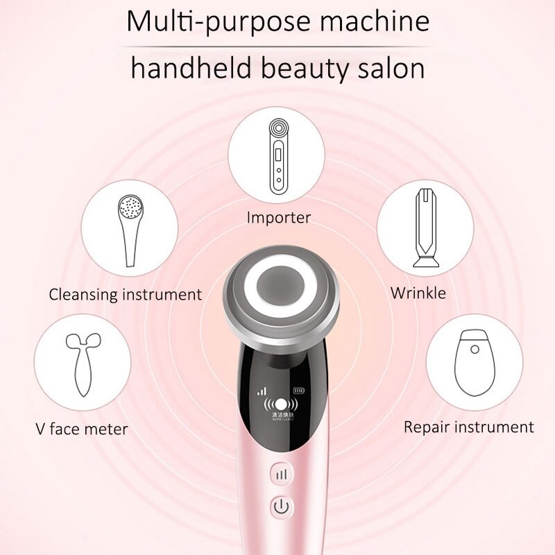Ultrasonic EMS Tight V Face Shaping Clean Beauty Machine Facial Wrinkle Removal Home Essence Import Multi-Function Beauty Care