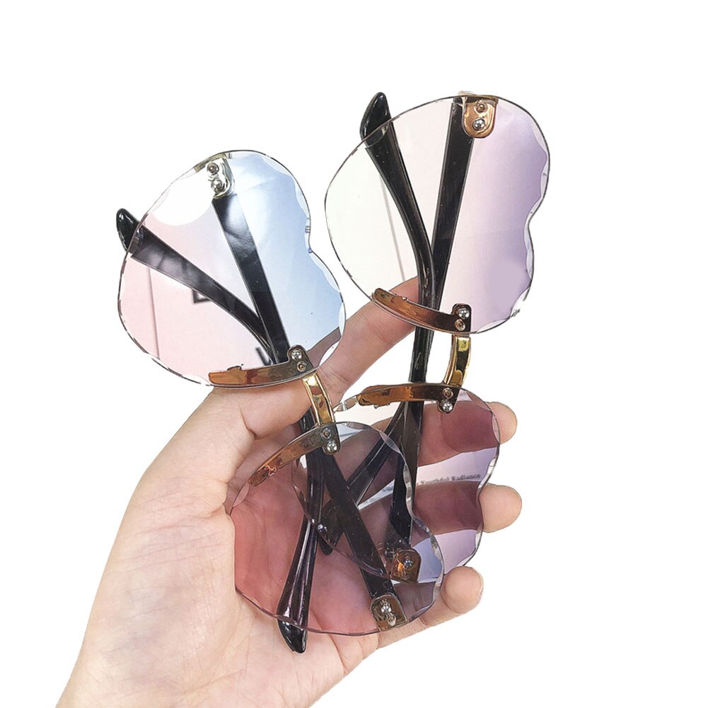 Baby Girl Sunglasses for Children Heart TR90 Black Pink Red Heart Sun Glasses for Kids Polarized Flexible