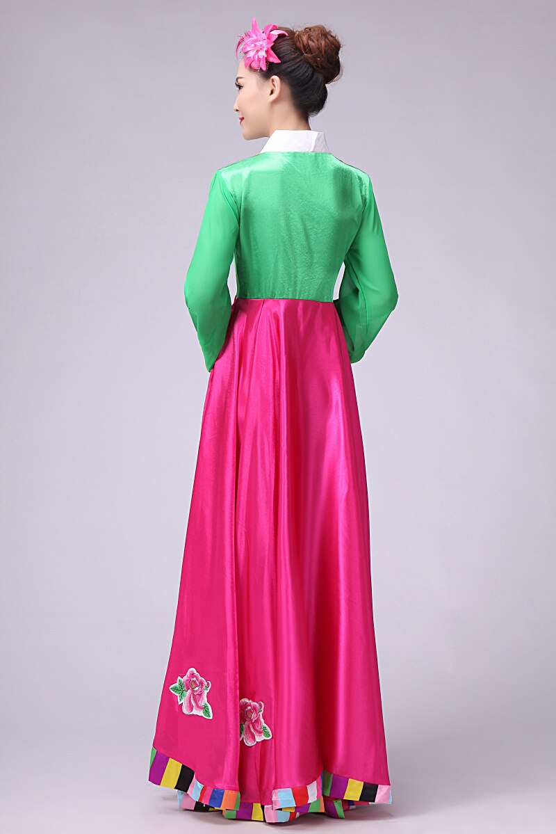 Vestido Hanbok coreano tradicional Multicolor de para mujer, disfraz baile escenario coreano tradicional para