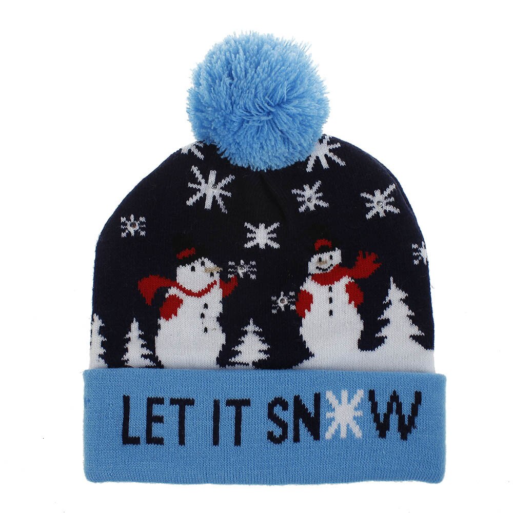 Vintermössor för kvinnor led light-up stickad ful tröja xmas jul mössa gorros mujer invierno bonnet femme: 06