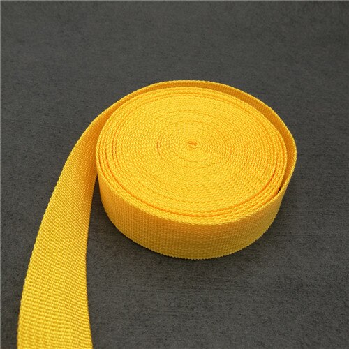 25mm Webbing 10meter long 1&quot; polypropylene for Bag Sewing Belt Webbing Strap dog collar line Strapworks: 29 Golden