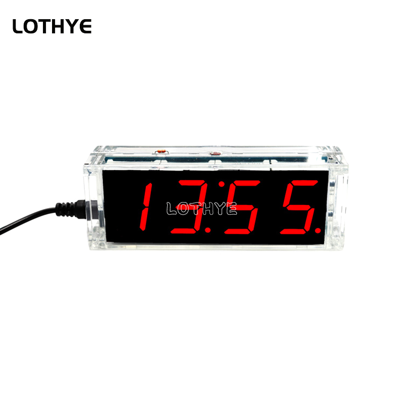 Kit de producción de reloj Digital LED, microcontrolador 51 multifunción, Kit de reloj electrónico DIY, alarma de hora, indicador de temperatura y fecha: Plata