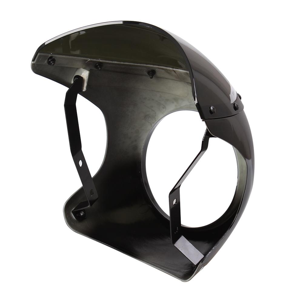 Motorfiets Voorruit - Universele Koplampkuip Voor 5-7 Inch Koplamp (zwart)