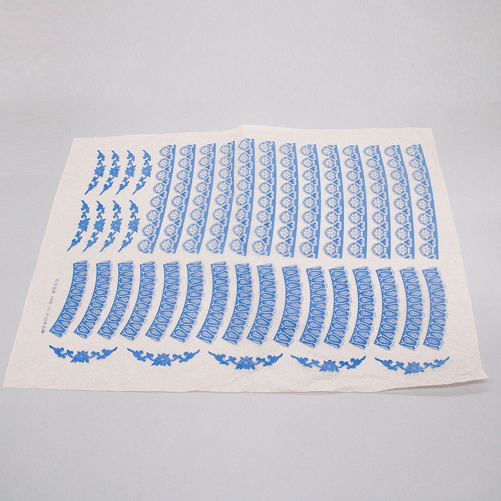 Arts Creatieve Keramiek Transfer Papier Aardewerk Accessoires Blauw En Wit Porselein Papier Glazuur Onderglazuur Bloem Papier: style2