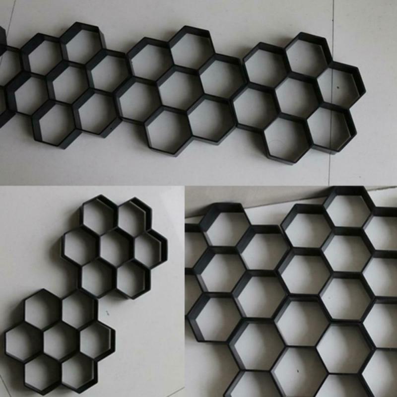 Black Plastic Making DIY Pavement Mold Home Garden Floor Street Concrete Stepping Driveway Stone Path Mold Terrace Maker