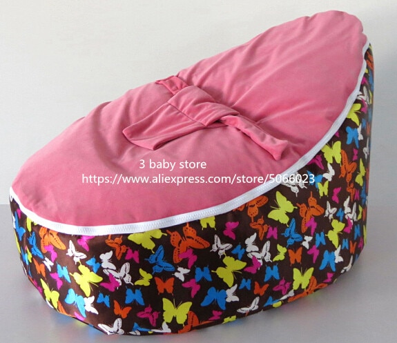 Butterfly print Baby Toddler Kids Bean Bag Seat- Baby crib Portable Beanbag Bed,baby chairs