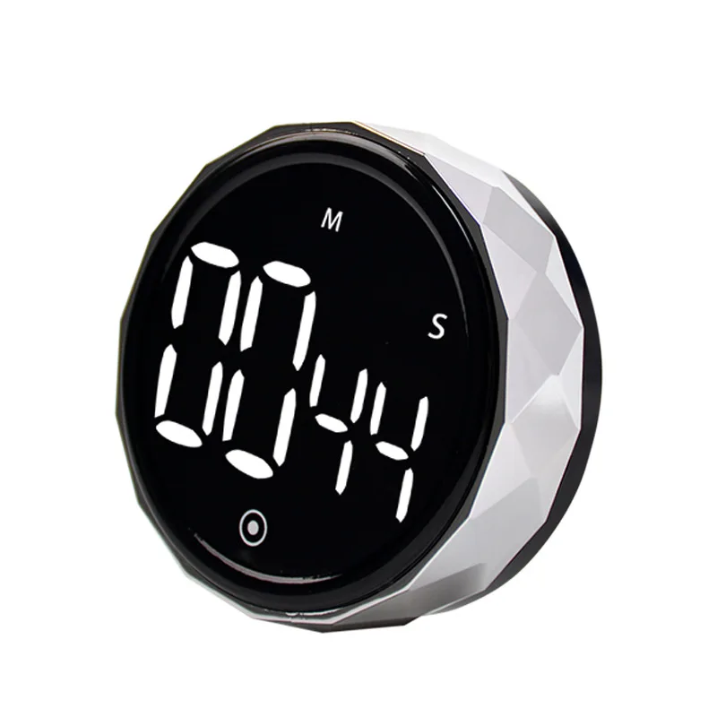 Magnet Kitchen Timer Digital Cooking Baking Shower Study Stopwatch Led Counter Alarm Reminder Manual Electronic Countdown Master: black