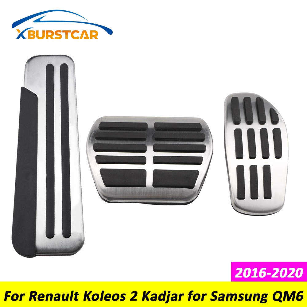 Xburstcar til renault koleos 2 kadjar til samsung  qm6 -  rustfrit stål bilpedaler gasbremse fodstøtte hvile pedaldæksel