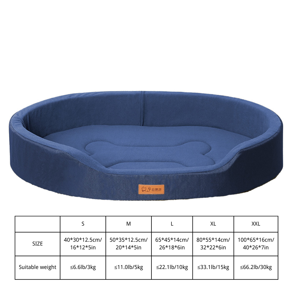 Camas ortopédicas impermeáveis para cães de espuma, para cães pequenos, médios e grandes, sofá durável para cães, cama para animais de estimação, capa removível lavável: XXL / azul escuro