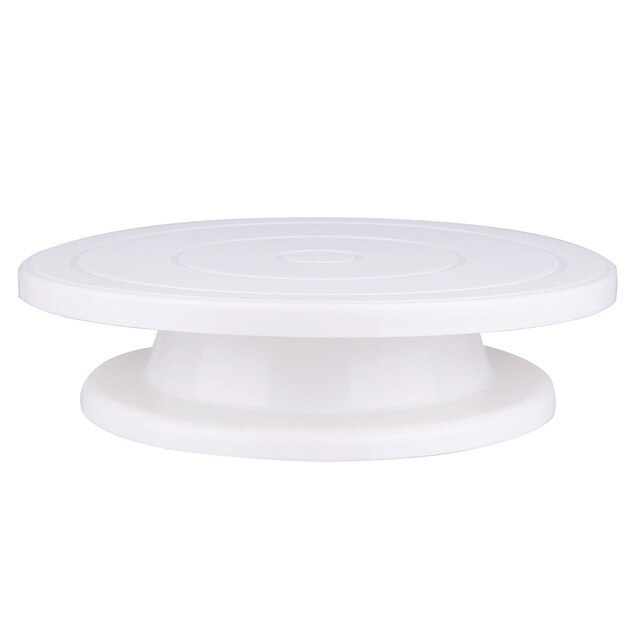 Baking DIY decorating turntable Rotating round cake decorating table Light and stable cake turntable Pastry decoration tools: white