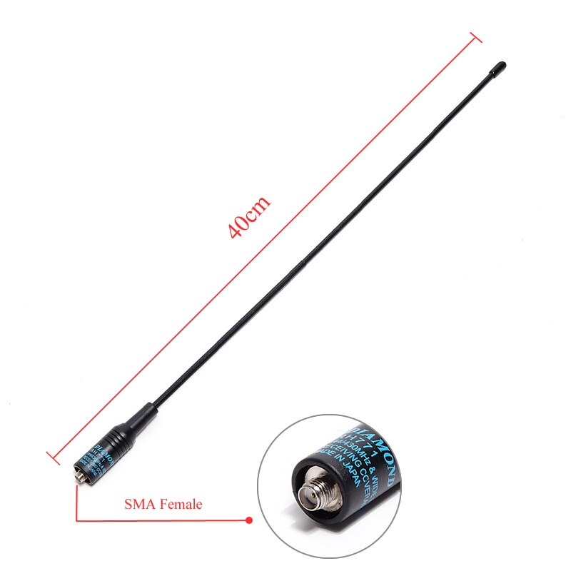 Diamant RH-771 SMA-F Vrouwelijke Dual Band Vhf/Uhf 144/430 Mhz Antenne Voor Baofeng UV-5R UV-82 BF-888S DM-5R plus Walkie Talkie Radio