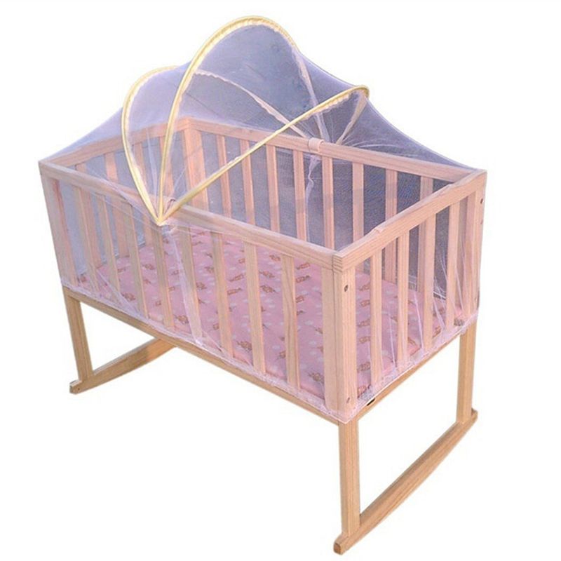 1 x Baby Cradle Bed Mosquito Nets Summer Baby Safe Arched Mosquitos Net, Ran Color