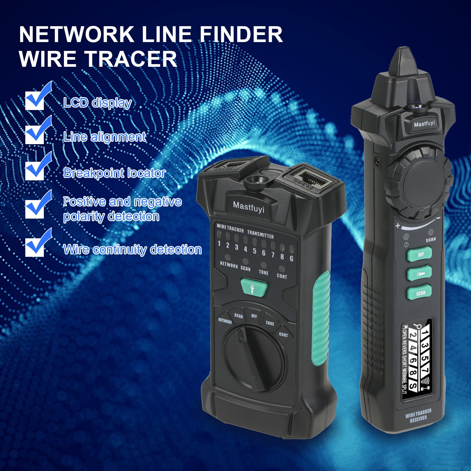 Network Line Finder Wire Tracer Signal Tracer Cable Tracker Wire Locator Multifunctional Checker Telephone Network Line Finder
