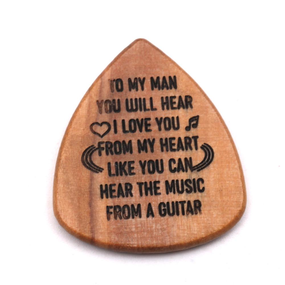 Juego de púas de Guitarra, estuche de madera sólida, delicado, bajo eléctrico, instrumento Musical, accesorios de Guitarra
