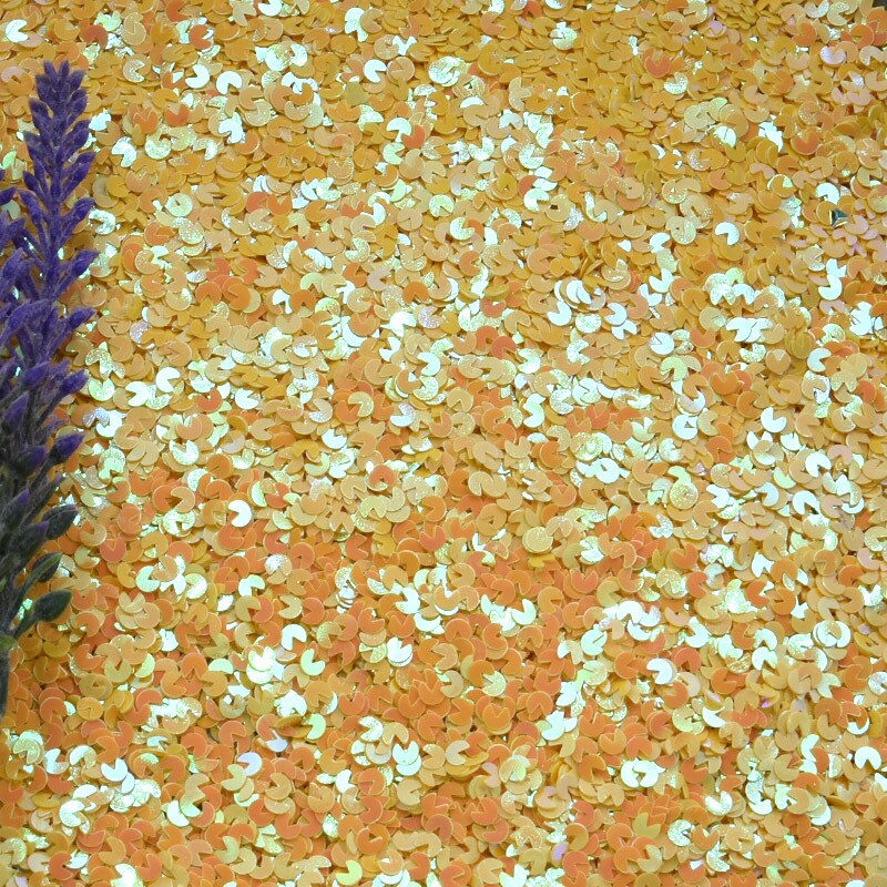 20g/ loten 4mm stijl pailletten losse pailletten voor knutselen diy glitter confetti nagelkunst decoratie pailletten naai accessoires: Ab geel