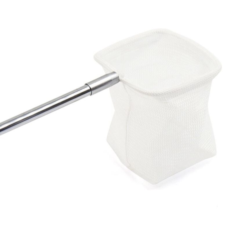 Roestvrijstalen uitschuifbare handgreep voor aquariumvijvervisgarnalen, schepnet vierkant