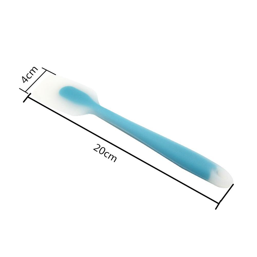 Kitchen Baking Tool Silicone bread and Confectionery Spatulas For Cream Mixer Butter Cake Pastry Scraper: Small(Blue)