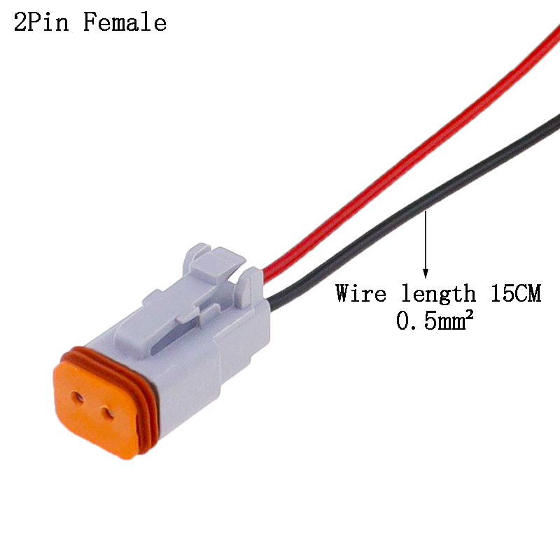 1 Pcs Deutsch DT connector with15cm Wiring harness DT06-2S/DT04-2P 2P 3P 4P 6P 8P 12P waterproof electrical connector: Dark Grey