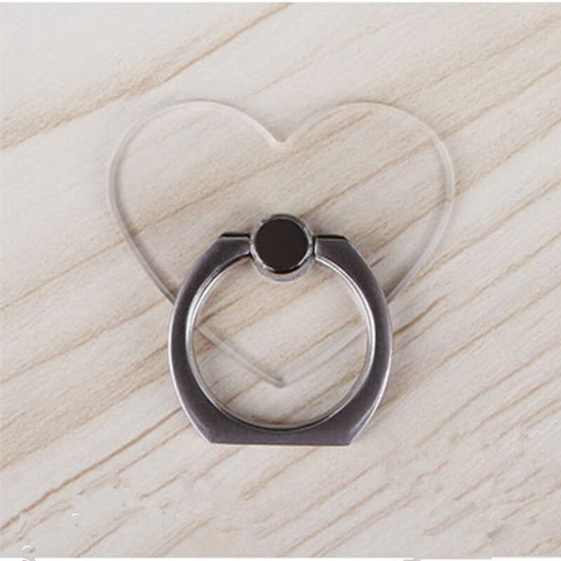 Finger Ring Mobile Phone Smartphone Stand Holder For iPhone XS Huawei Samsung cell Smart Round Phone Ring holder Car Mount Stand: Transparent love