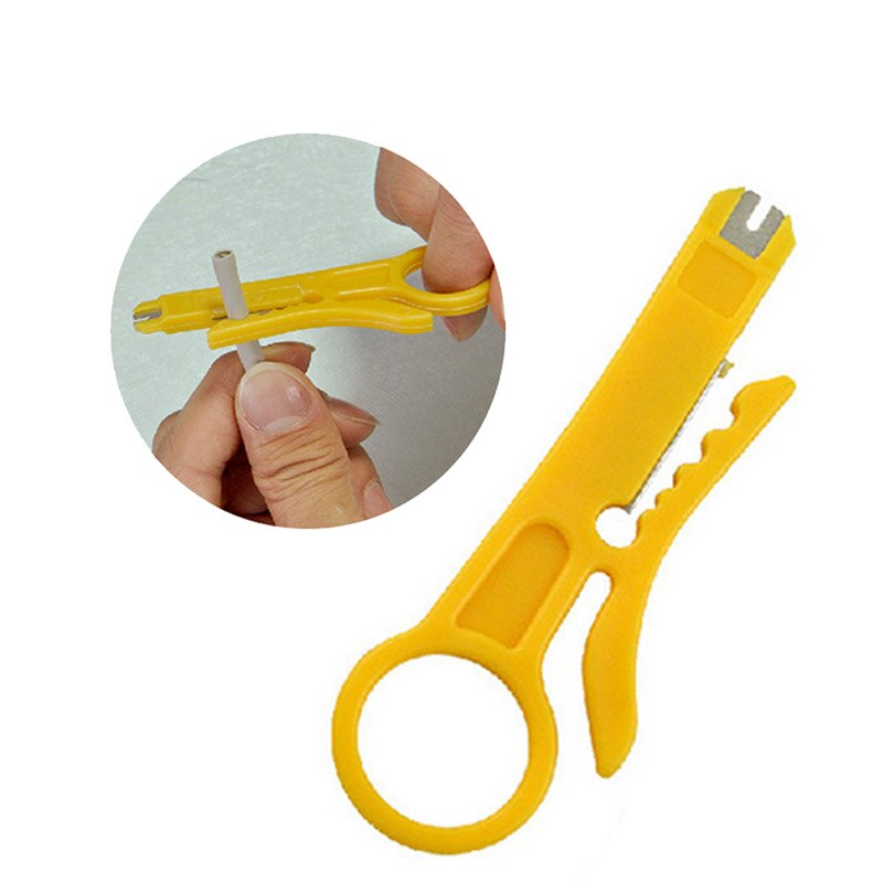 Automatic Stripping Pliers Multifunctional Wire Stripper Wire Cable Tools Cable wire Stripping Crimping tool with: yellow