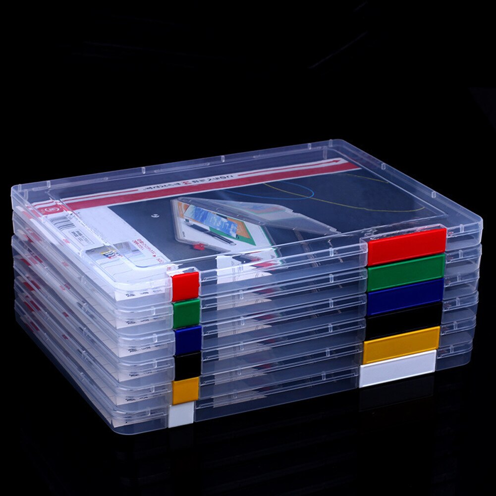 Document Box Durable Paper Organizers Cases Plastic Tranparent A4 Clear File Storage Box School/Office Supplies